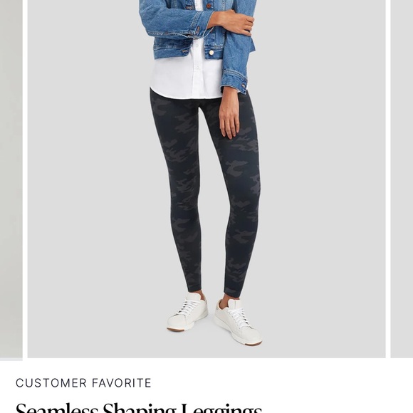 Spanx Seamless Shaping Leggings Black Camo - Picture 3 of 3